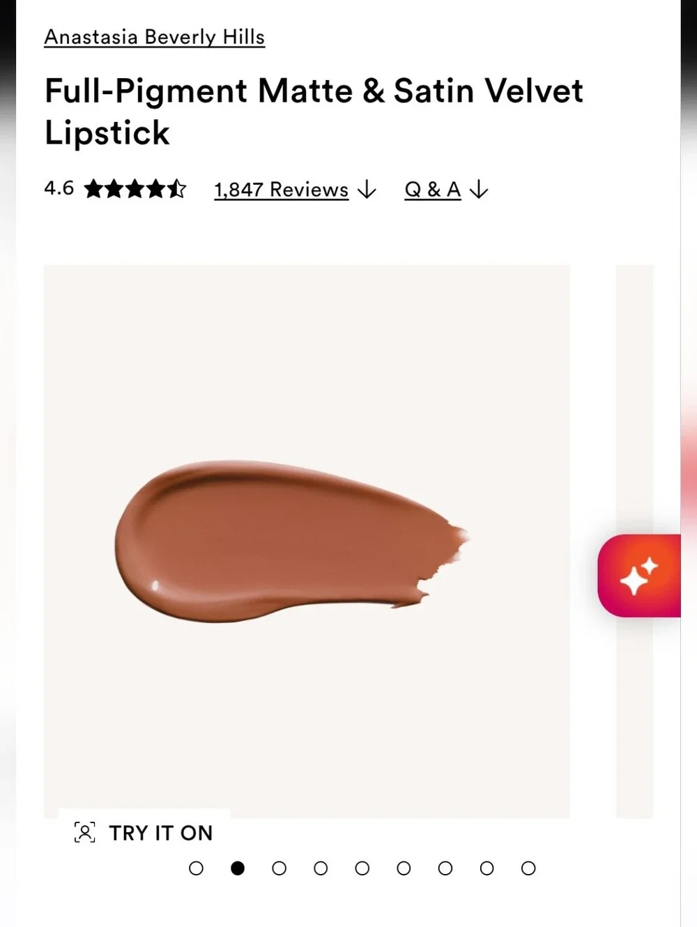 NWT Anastasia Beverly Hills Satin Lipstick - Peach Amber